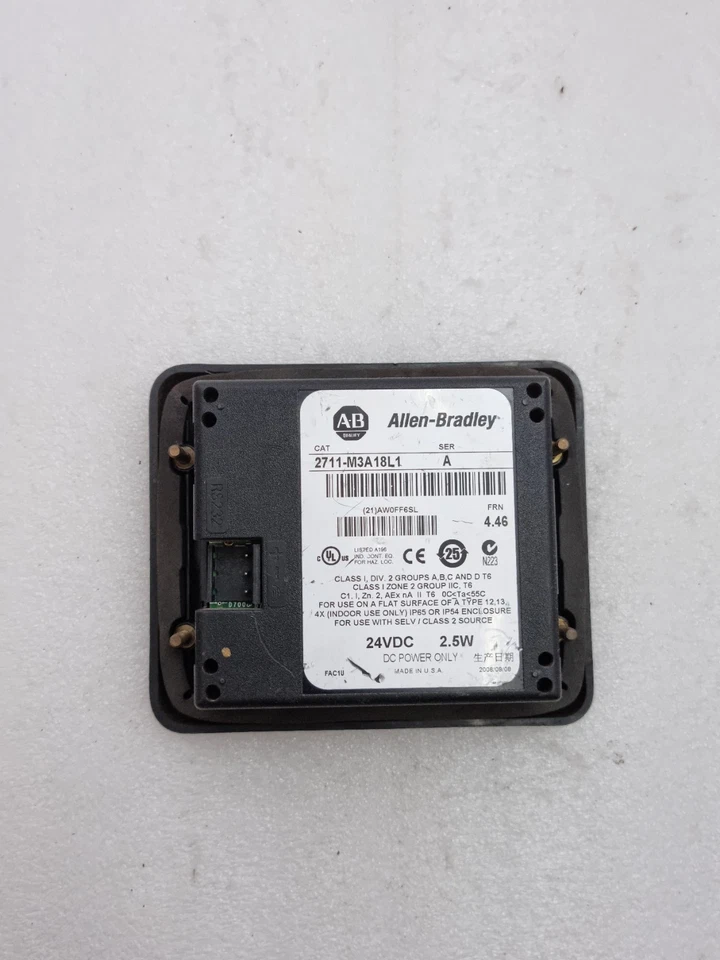 For Parts Allen Bradley PanelView 300 Micro 2711-M3A18L1 Ser A 24Vdc Made In USA